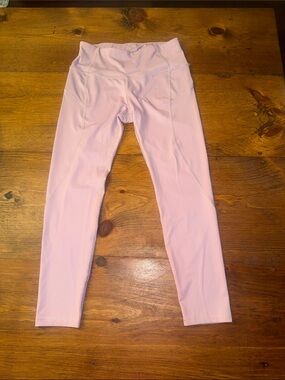 Layer 8 Women’s  Light Pink High-Rise Performance Leggings 25inch length